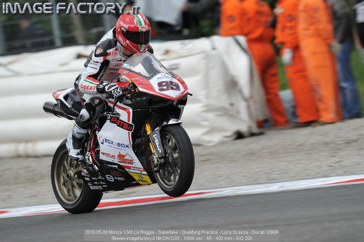 2010-05-08 Monza 1245 La Roggia - Superbike - Qualifyng Practice - Luca Scassa - Ducati 1098R